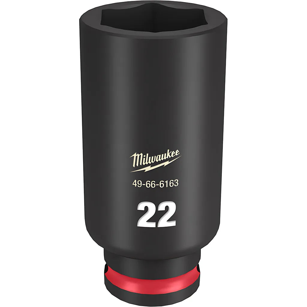 Shockwave Impact Duty 3/8" Drive 22Mm Deep 6 Point Socket-Milwaukee-49-66-6163-11615