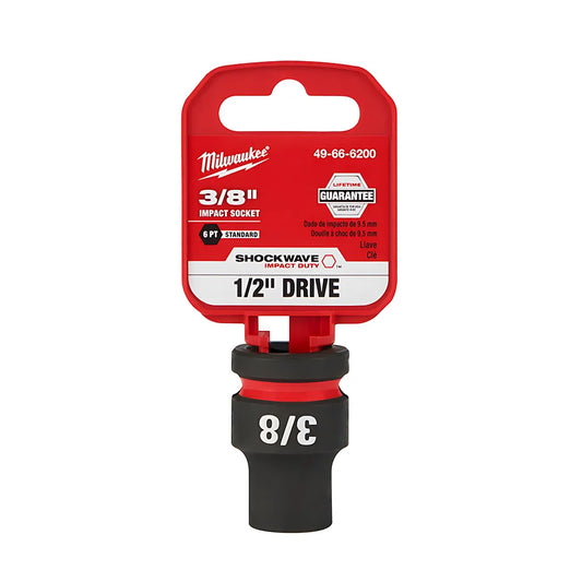 Shockwave™ Impact Duty™ 1/2" Drive 3/8" Standard 6 Point Socket-Milwaukee-49-66-6200-11417