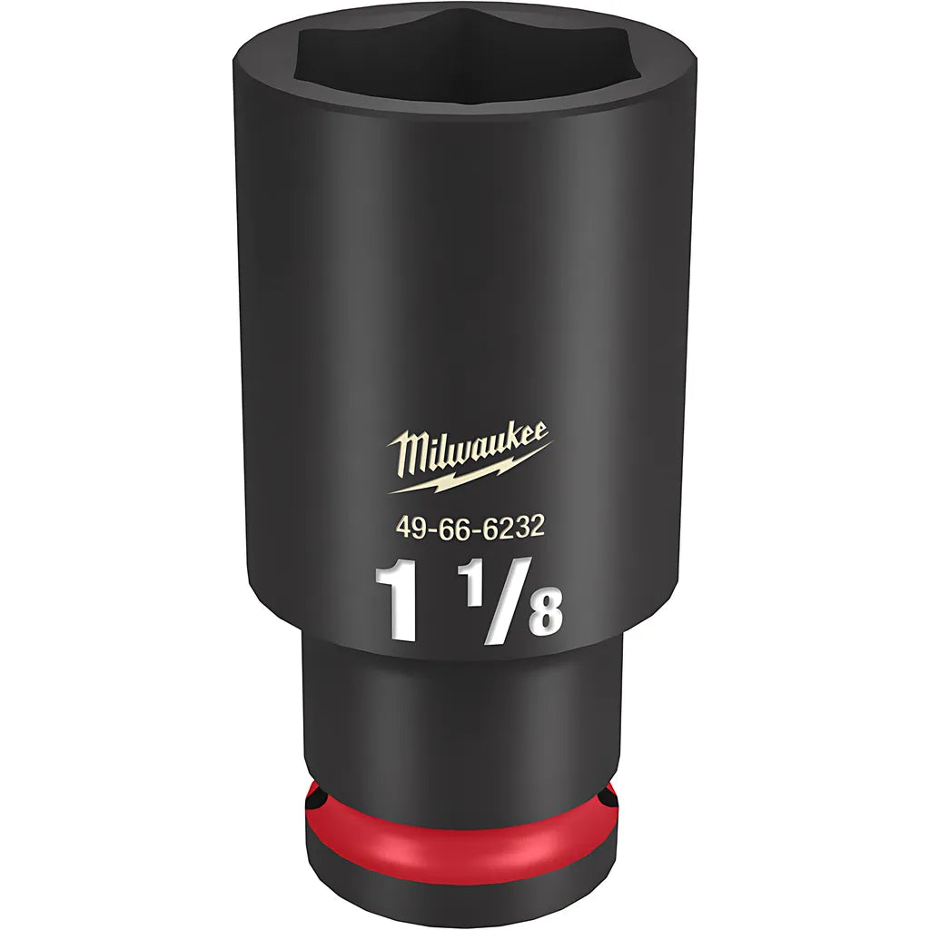 Shockwave Impact Duty 1/2" Drive 1-1/8" Deep 6 Point Socket-Milwaukee-49-66-6232-11355