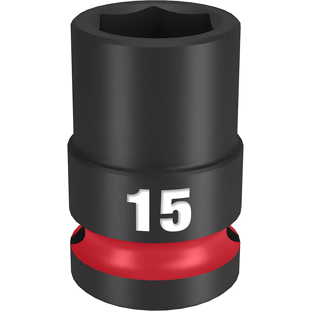 Shockwave Impact Duty 1/2" Drive 15Mm Standard 6 Point Socket-Milwaukee-49-66-6247-11377