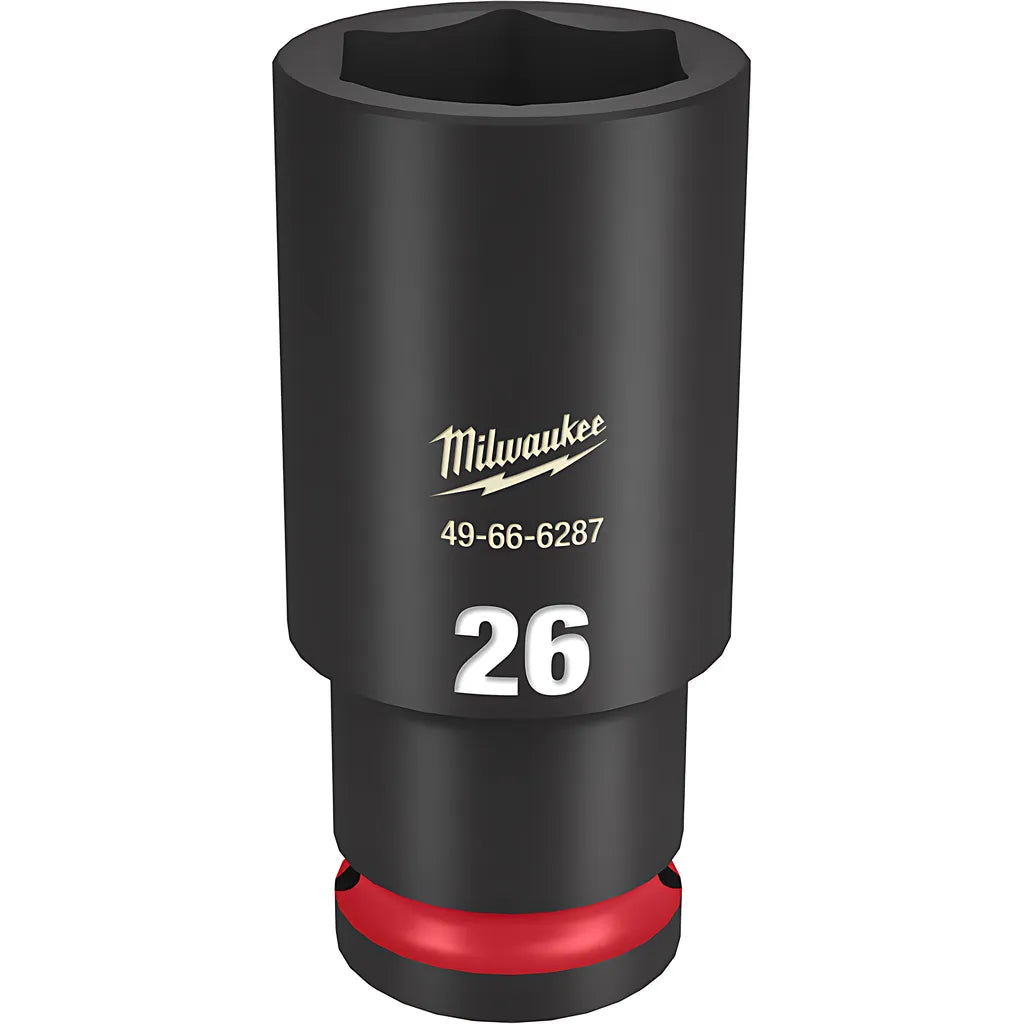 Shockwave Impact Duty 1/2" Drive 26Mm Deep 6 Point Socket-Milwaukee-49-66-6287-11404