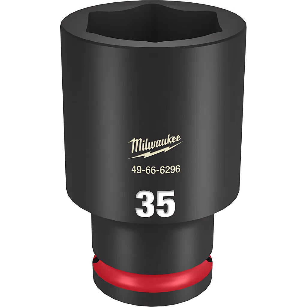 Shockwave Impact Duty 1/2" Drive 35Mm Deep 6 Point Socket-Milwaukee-49-66-6296-11428