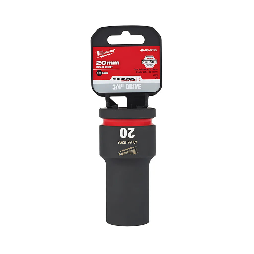 Shockwave Impact Duty 3/4" Drive 20Mm Deep 6 Point Socket-Milwaukee-49-66-6395-11498