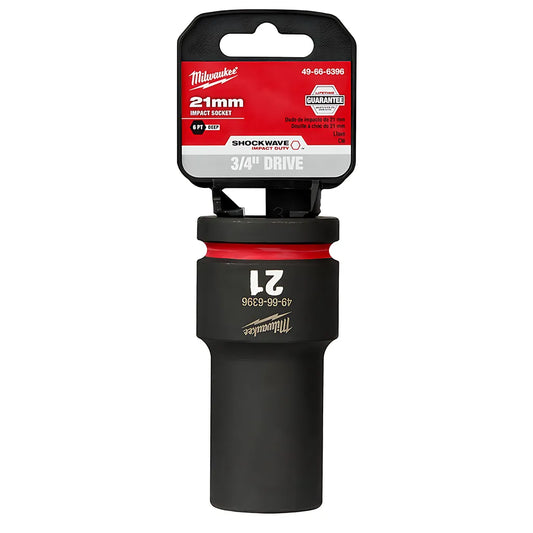 Shockwave™ Impact Duty™ 3/4" Drive 21Mm Deep 6 Point Socket-Milwaukee-49-66-6396-11500