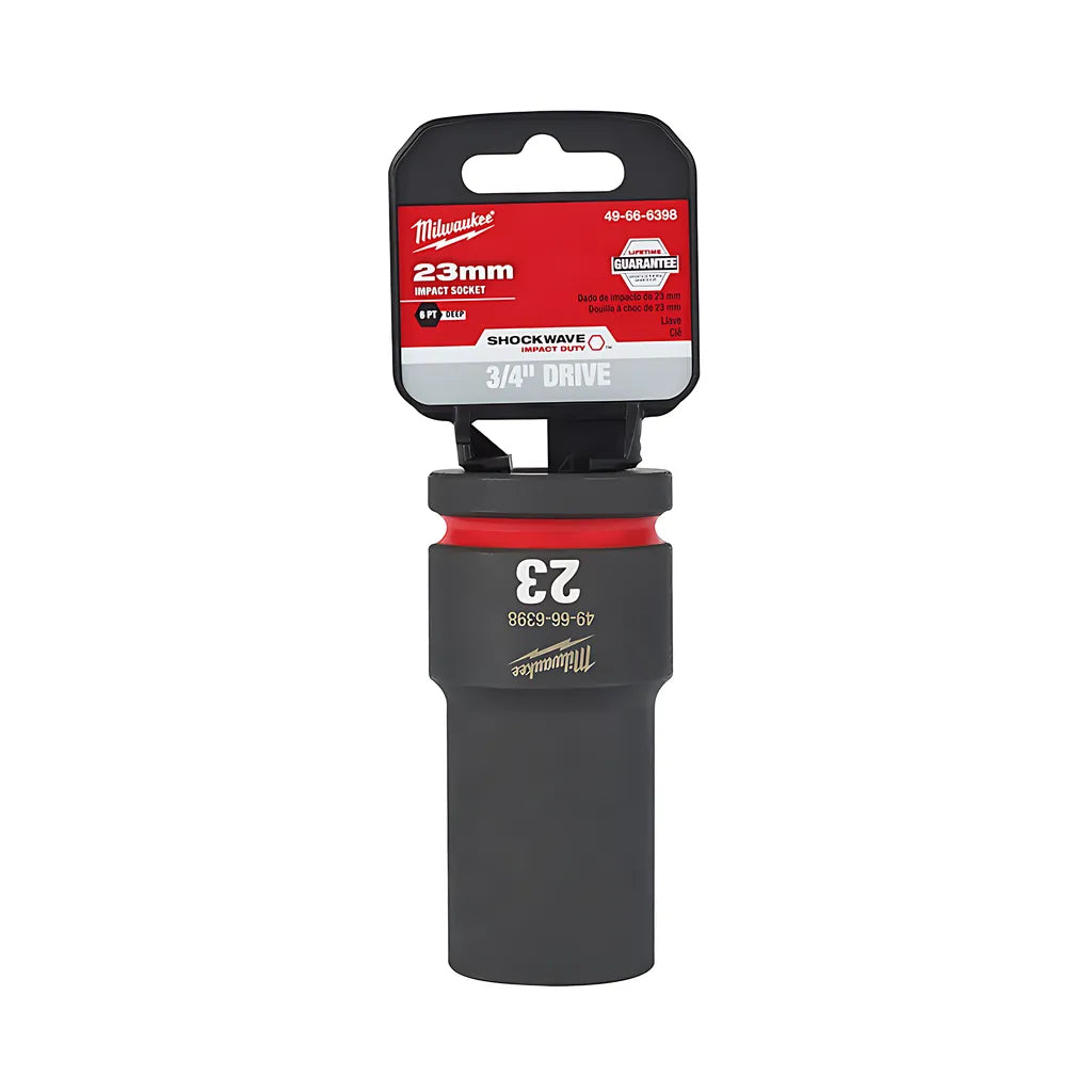 Shockwave Impact Duty 3/4" Drive 23Mm Deep 6 Point Socket-Milwaukee-49-66-6398-11504