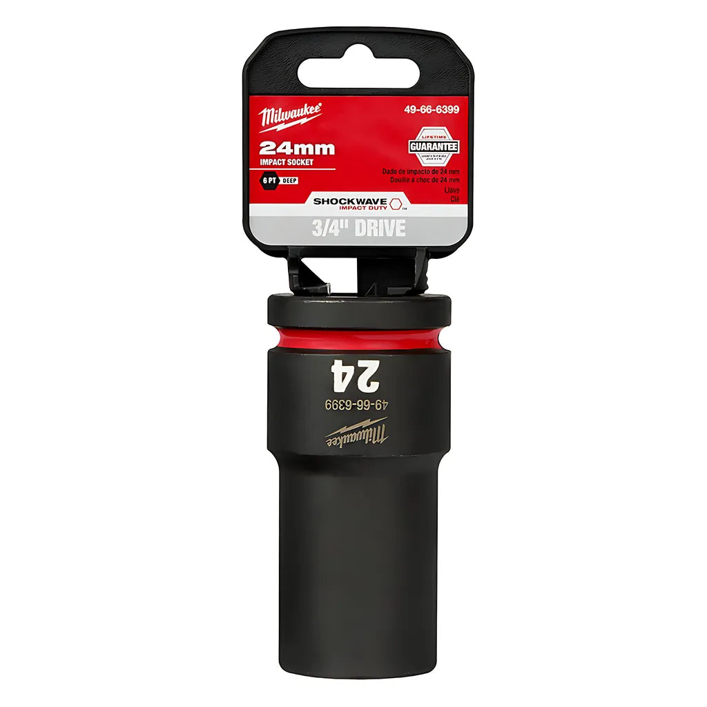 Shockwave Impact Duty 3/4" Drive 24Mm Deep 6 Point Socket-Milwaukee-49-66-6399-11506
