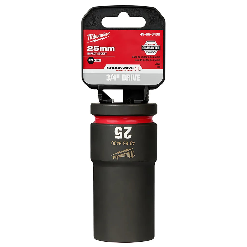 Shockwave Impact Duty 3/4" Drive 25Mm Deep 6 Point Socket-Milwaukee-49-66-6400-11509
