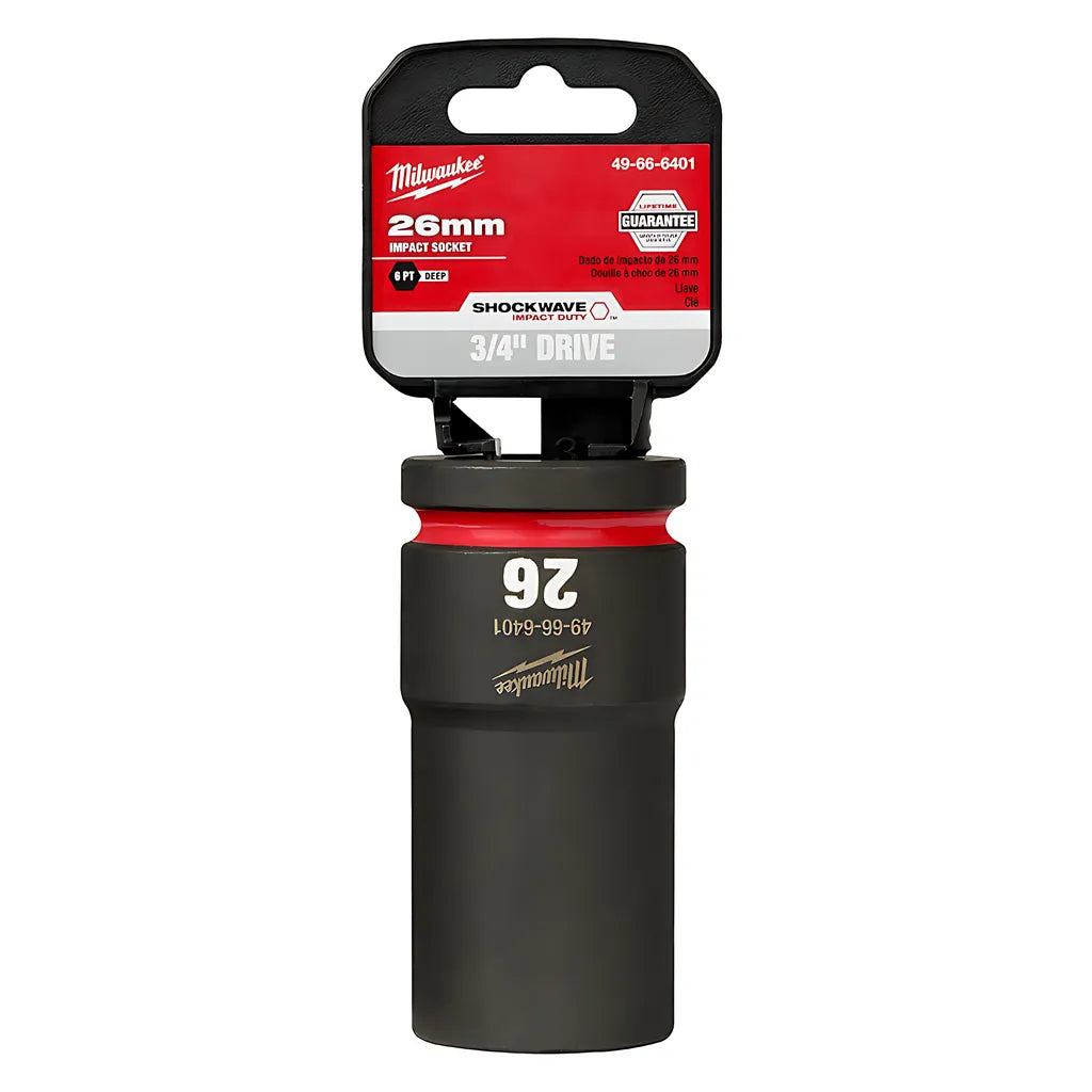 Shockwave Impact Duty 3/4" Drive 26Mm Deep 6 Point Socket-Milwaukee-49-66-6401-11511