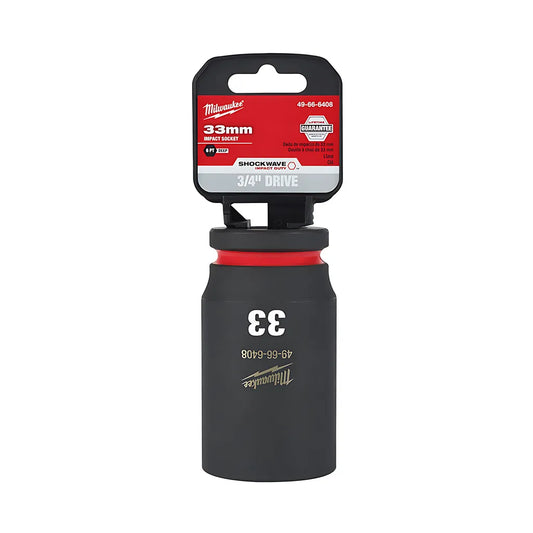 Shockwave™ Impact Duty™ 3/4" Drive 33Mm Deep 6 Point Socket-Milwaukee-49-66-6408-11526