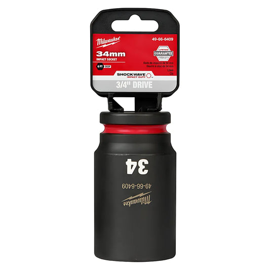 Shockwave™ Impact Duty™ 3/4" Drive 34Mm Deep 6 Point Socket-Milwaukee-49-66-6409-11528