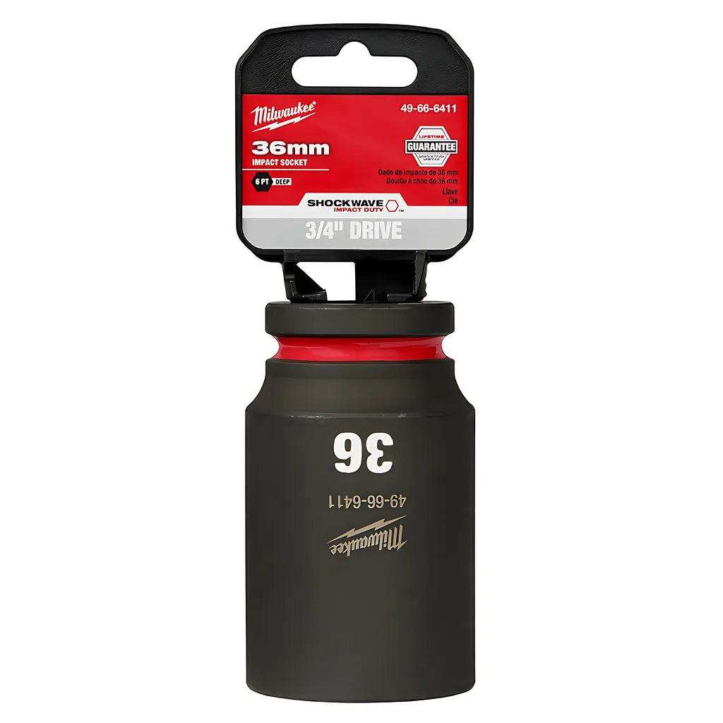 Shockwave Impact Duty 3/4" Drive 36Mm Deep 6 Point Socket-Milwaukee-49-66-6411-11532
