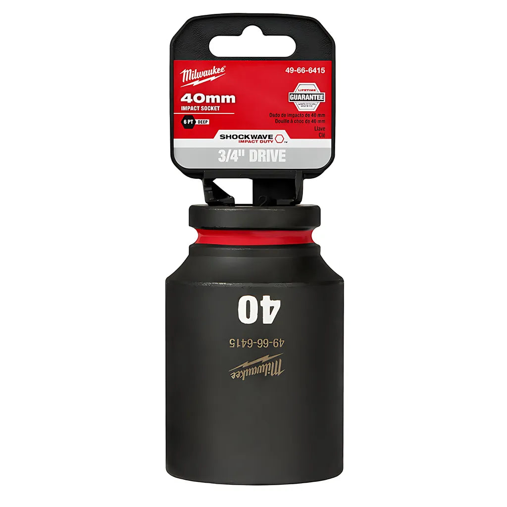 Shockwave Impact Duty 3/4" Drive 40Mm Deep 6 Point Socket-Milwaukee-49-66-6415-11541