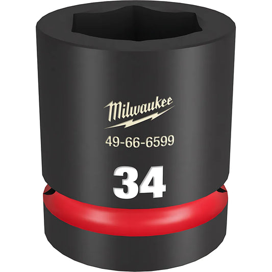 Shockwave™ Impact Duty™ 1" Drive 34Mm Standard 6 Point Socket-Milwaukee-49-66-6599-11319