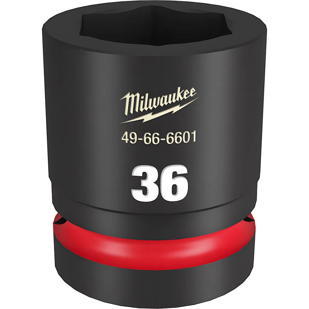 Shockwave Impact Duty 1" Drive 36Mm Standard 6 Point Socket-Milwaukee-49-66-6601-11321