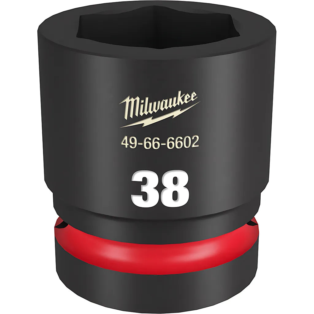 Shockwave Impact Duty 1" Drive 38Mm Standard 6 Point Socket-Milwaukee-49-66-6602-11322