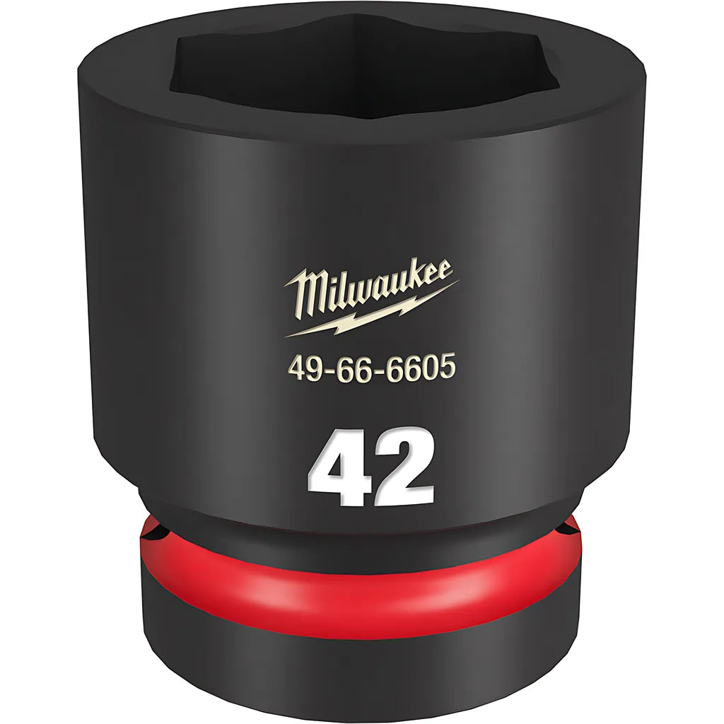 Shockwave Impact Duty 1" Drive 42Mm Standard 6 Point Socket-Milwaukee-49-66-6605-11326