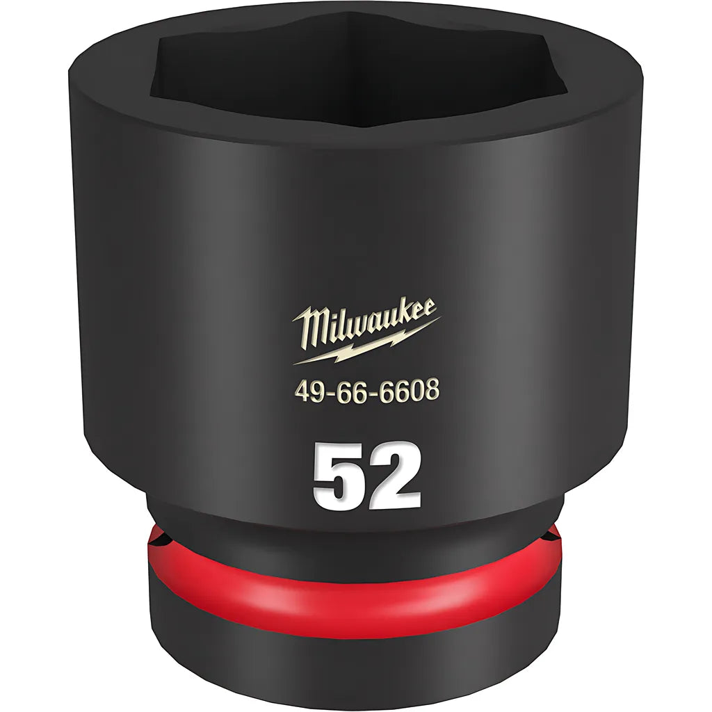 Shockwave Impact Duty 1" Drive 52Mm Standard 6 Point Socket-Milwaukee-49-66-6608-11328