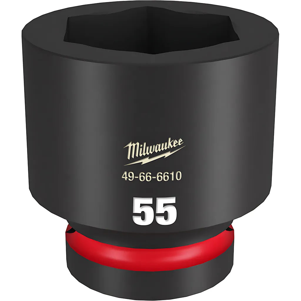 Shockwave Impact Duty 1" Drive 55Mm Standard 6 Point Socket-Milwaukee-49-66-6610-11329