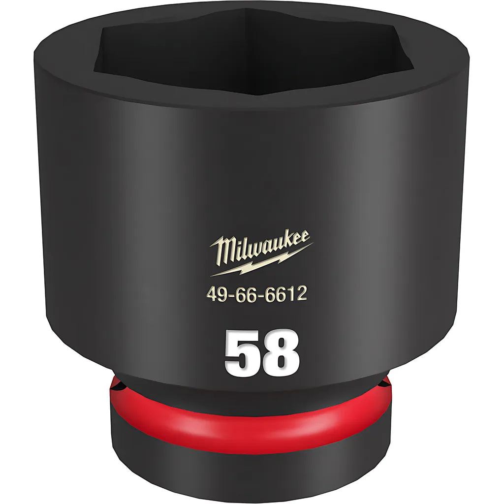Shockwave Impact Duty 1" Drive 58Mm Standard 6 Point Socket-Milwaukee-49-66-6612-11332
