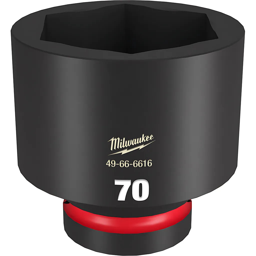 Shockwave Impact Duty 1" Drive 70Mm Standard 6 Point Socket-Milwaukee-49-66-6616-11339