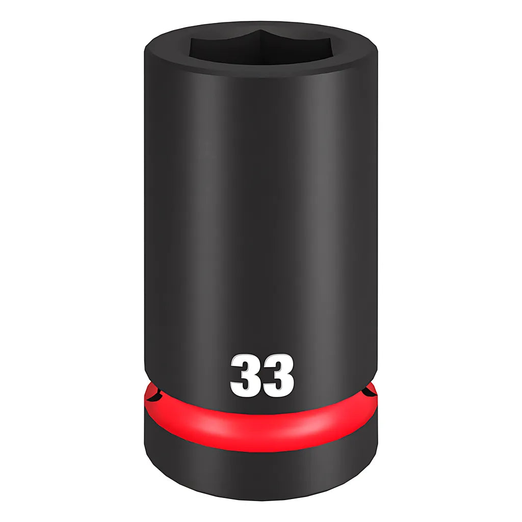 Shockwave Impact Duty 1" Drive 33Mm Deep 6 Point Socket-Milwaukee-49-66-6627-10915