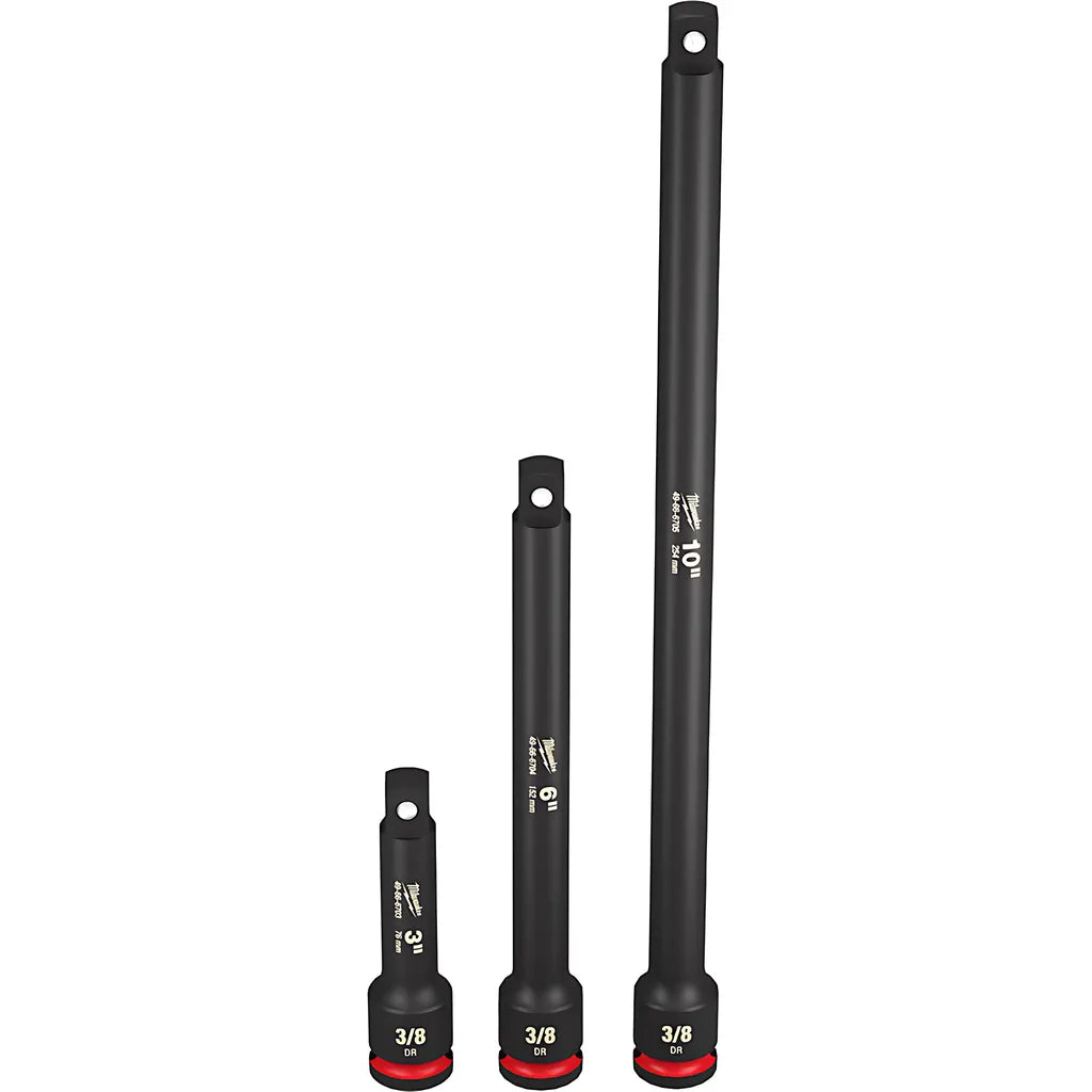 3Pc Shockwave Impact Duty 3/8" Drive Extension Set-Milwaukee-49-66-6714-5964