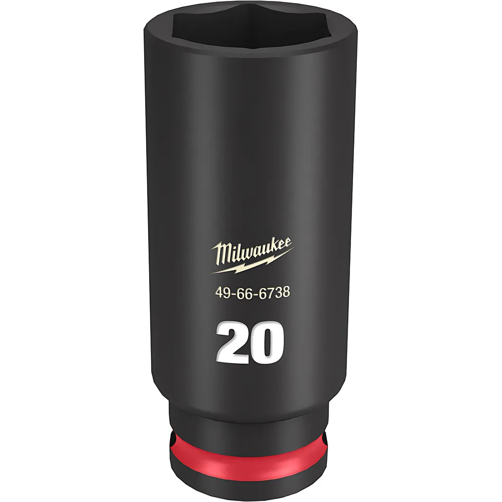 Shockwave Impact Duty 3/8" Drive 20Mm Deep 6 Point Socket-Milwaukee-49-66-6738-11611