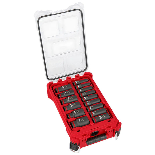 Shockwave™ Impact Duty™ Socket 1/2” Dr 15Pc Sae Packout™ Set-Milwaukee-49-66-6802-11649