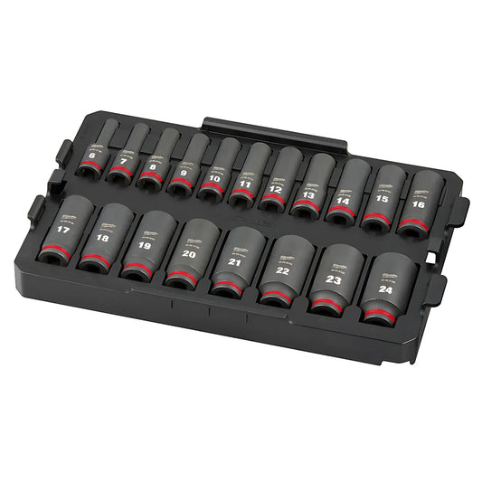 Shockwave™ Impact Duty™ Socket 3/8” Dr 19Pc Mm Tray Set-Milwaukee-49-66-6816-11662