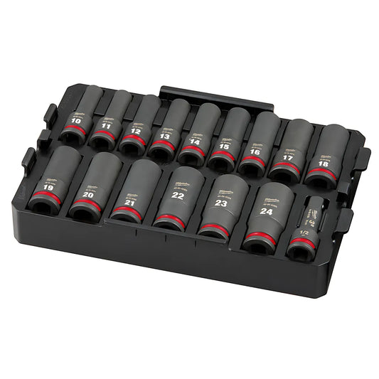 Shockwave™ Impact Duty™ Socket 1/2” Dr 16Pc Mm Tray Set-Milwaukee-49-66-6818-11652