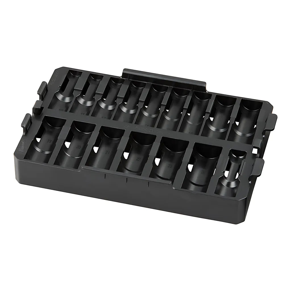 Shockwave Impact Duty Socket 1/2 Dr 16Pc Tray Only-Milwaukee-49-66-6833-11655