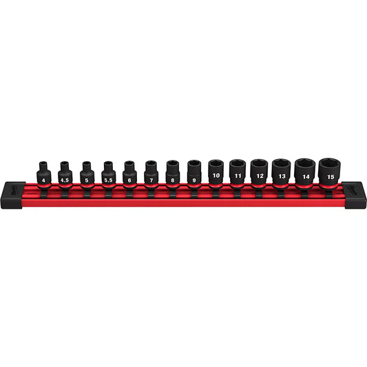 14Pc Shockwave™ Impact Duty™ Metric Standard 6 Point Socket Set-Milwaukee-49-66-7002-4760
