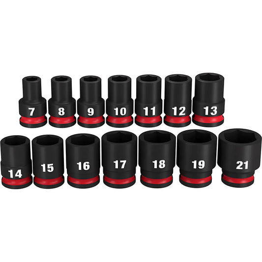 14Pc Shockwave™ Impact Duty™ 3/8" Drive Metric Standard 6 Point Socket Set-Milwaukee-49-66-7007-4758