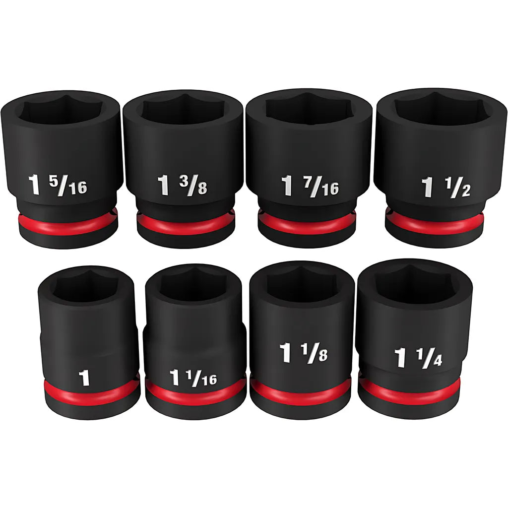 8Pc Shockwave Impact Duty 3/4" Drive Sae Standard 6 Point Socket Set-Milwaukee-49-66-7017-6955