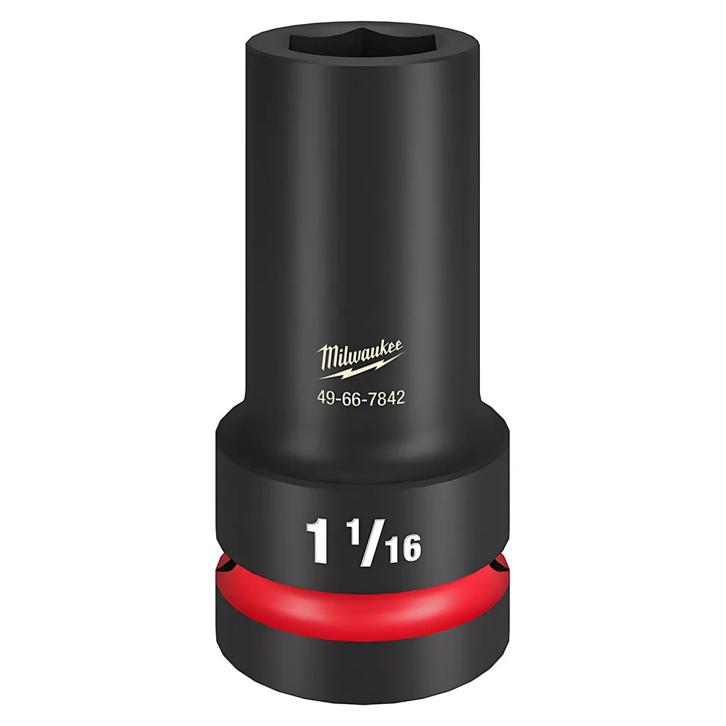 Shockwave Impact Duty 1" Drive 1-1/16" Thin Wall Extra Deep 6 Point Socket-Milwaukee-49-66-7842-10910