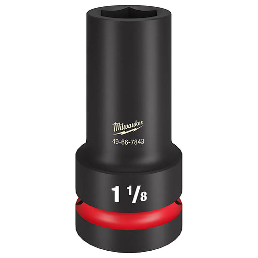 Shockwave Impact Duty™ 1" Drive 1-1/8" Thin Wall Extra Deep 6 Point Socket-Milwaukee-49-66-7843-10912