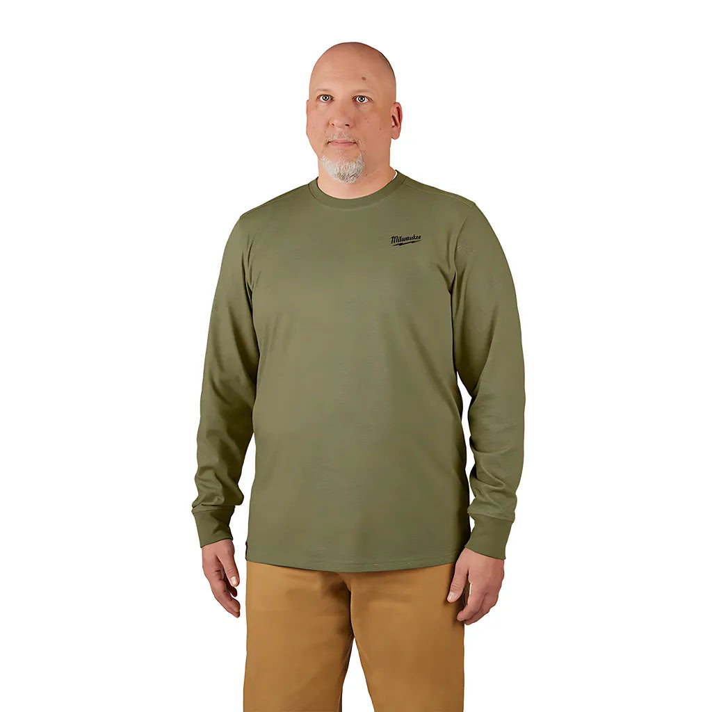 Freeflex Hybrid Work Tee - Long Sleeve - Green 2X-Milwaukee-604GN-2X-8030