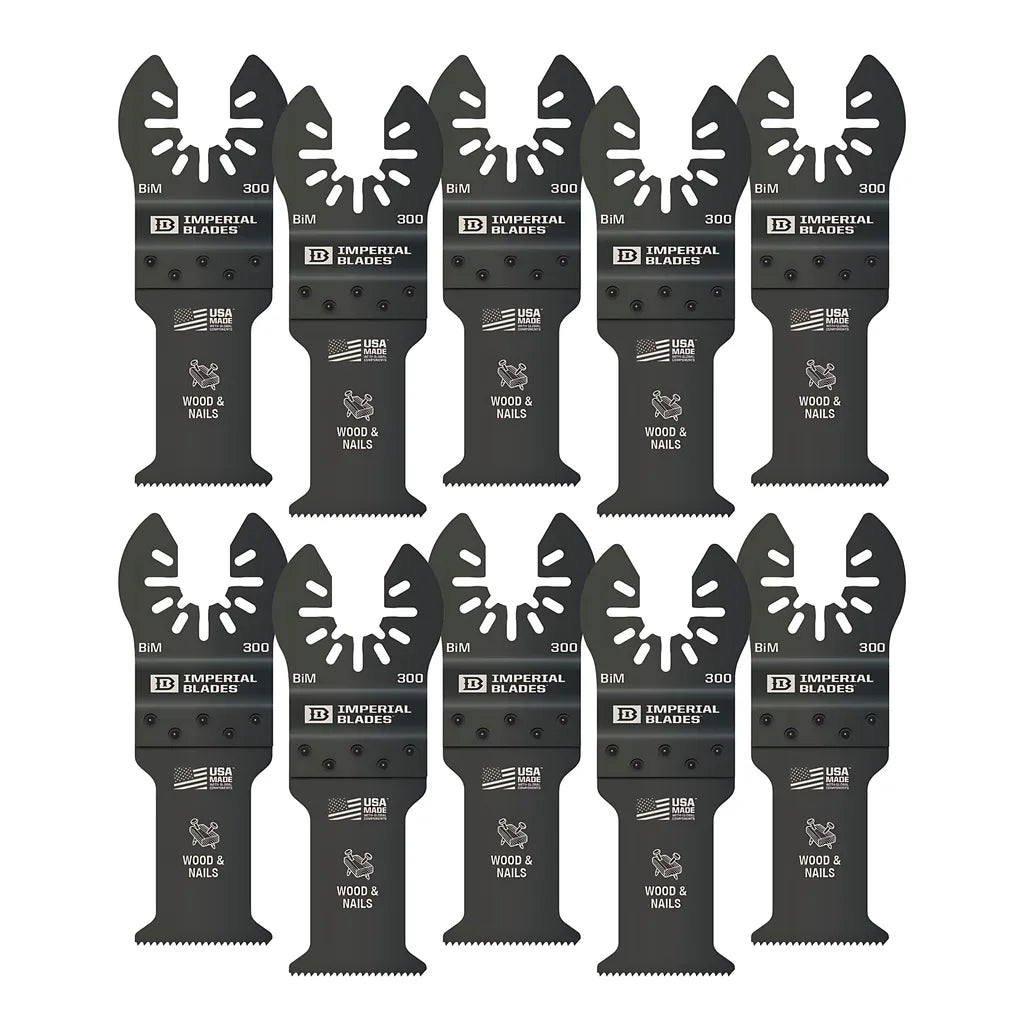 Imperial Blades Iboa300-10 One Fit 1-1/4" Standard Wood & Nails Blade, 10Pc-Milwaukee-IBOA300-10-8518