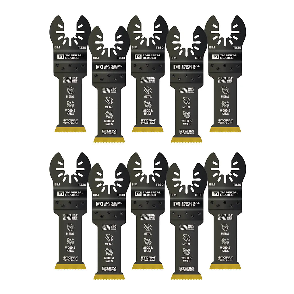 Imperial Blades Iboat330-10 One Fit 1-1/8" Storm Titanium Metal Blade, 10Pc-Milwaukee-IBOAT330-10-8523