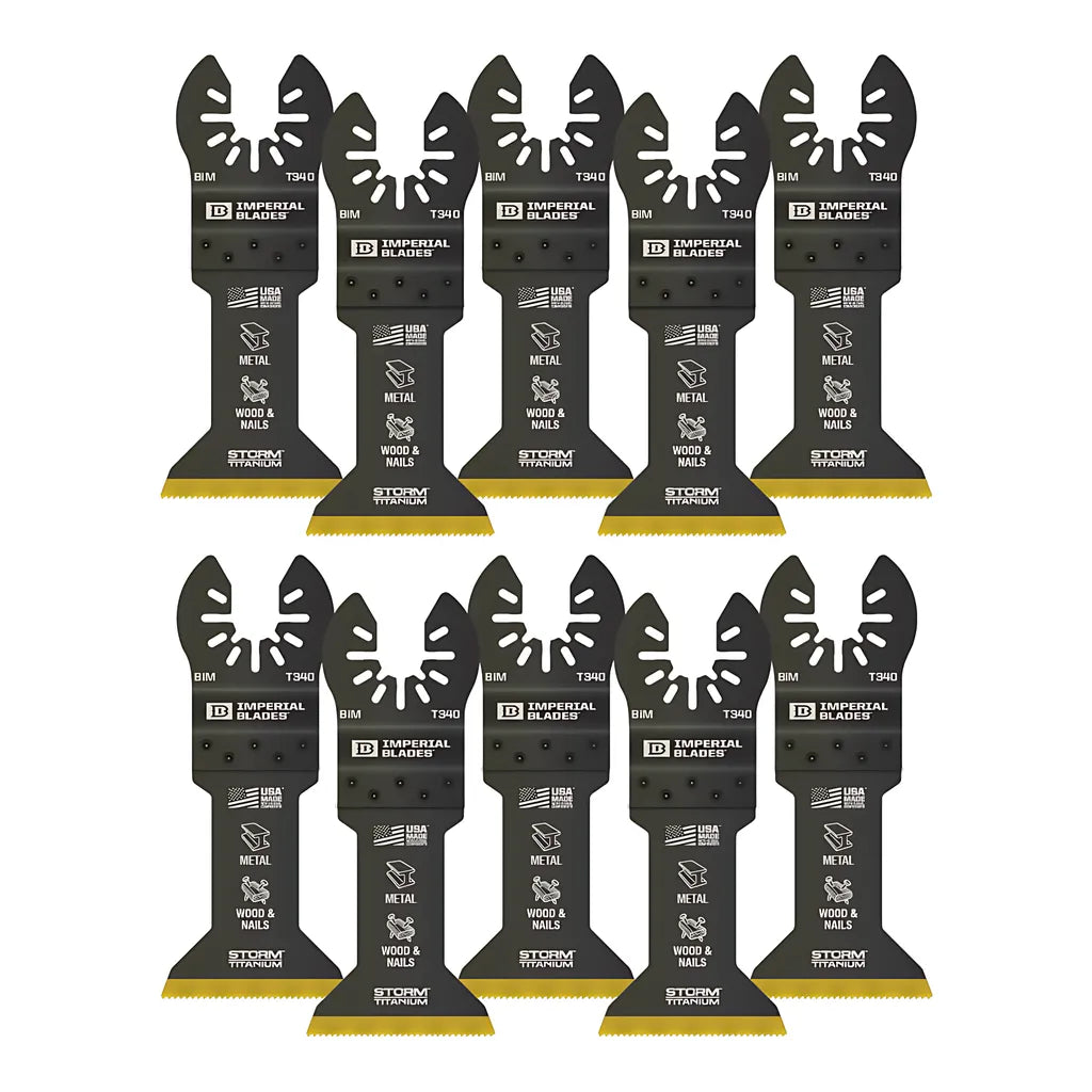 Imperial Blades Iboat340-10 One Fit 1-3/4" Storm Titanium Metal Blade, 10Pc-Milwaukee-IBOAT340-10-8528