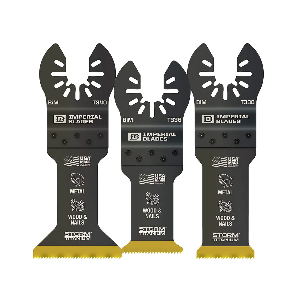 Imperial Blades Iboatv-3 One Fit Storm Titanium Metal/Wood Variety Pack, 3Pc-Milwaukee-IBOATV-3-8531