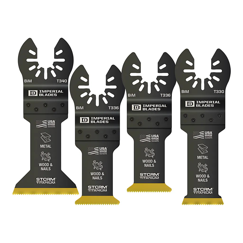 Imperial Blades One Fit Storm Titanium Metal/Wood Variety Pack, 3Pc + 1 Free Blade-Milwaukee-IBOATV-3P1K-8545