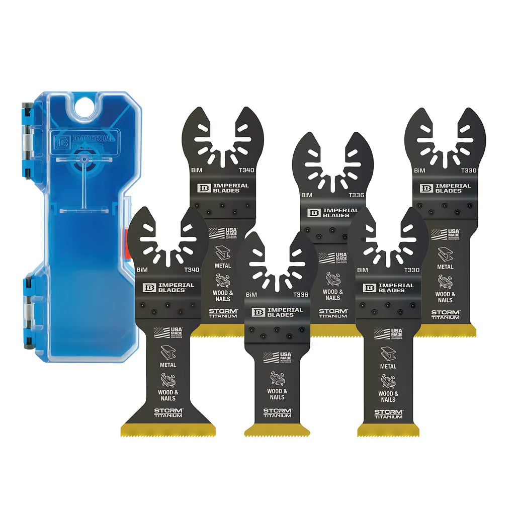 Imperial Blades Iboatv-6 One Fit Storm Titanium Metal/Wood Variety Pack, 6Pc + Free Case-Milwaukee-IBOATV-6-8530