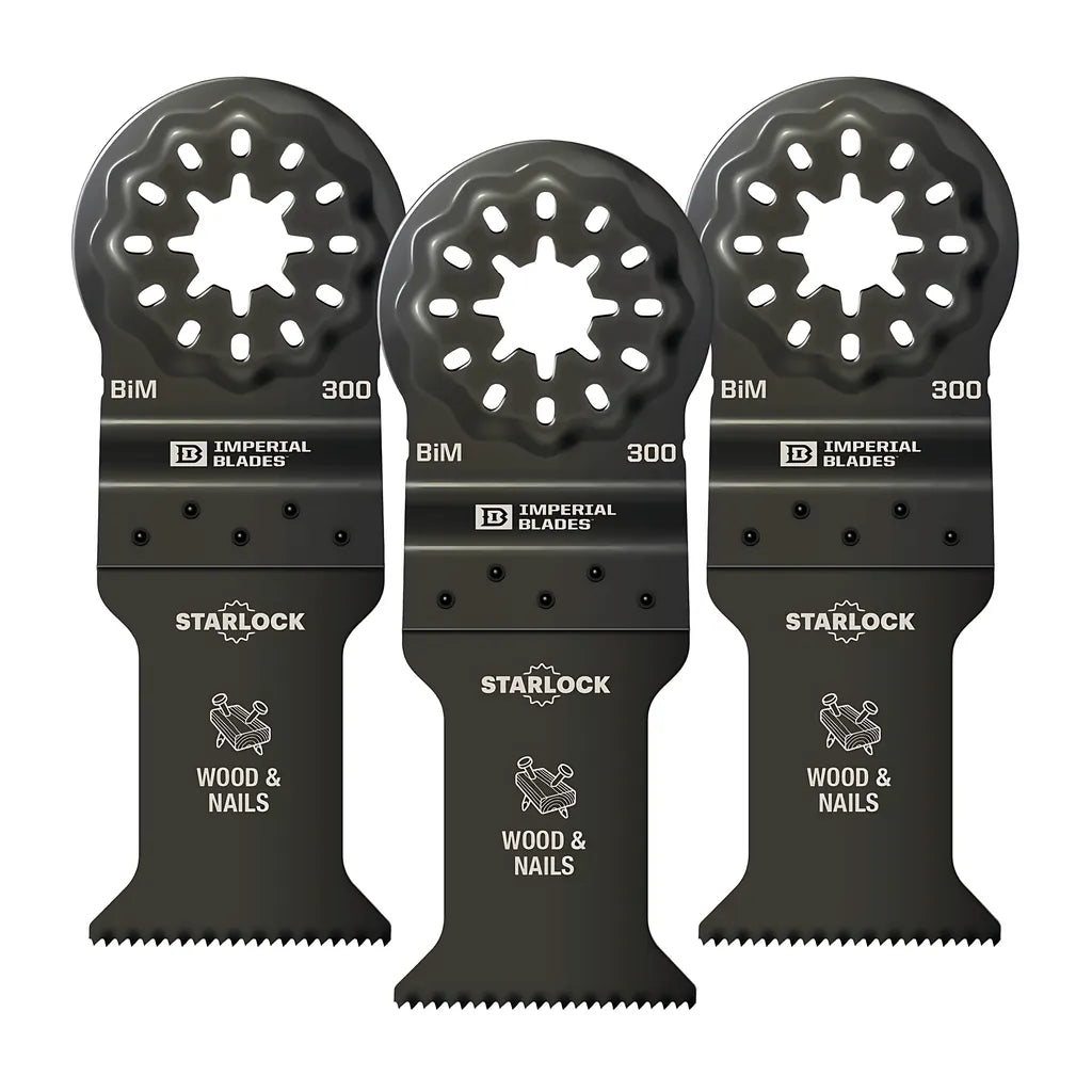 Imperial Blades Ibsl300-3 Starlock 1-3/8" Standard Wood & Nails Blade, 3Pc-Milwaukee-IBSL300-3-8534