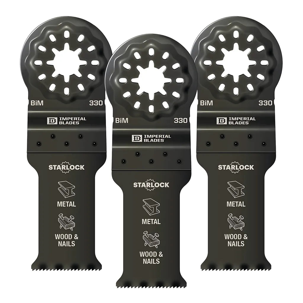 Imperial Blades Ibsl330-3 Starlock 1-1/8" Standard Metal Blade, 3Pc-Milwaukee-IBSL330-3-8536