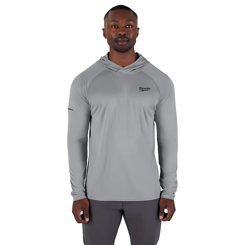 Workskin Hooded Sun Shirt - Gray L-Milwaukee-M550G-L-12070