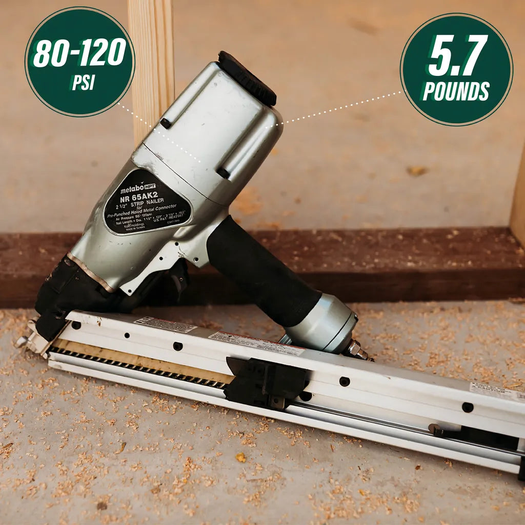 2-1/2" Strap-Tite® Fastening System Strip Nailer With Short Magazine | Metabo Hpt Nr65Ak2S-NR65AK2S-937