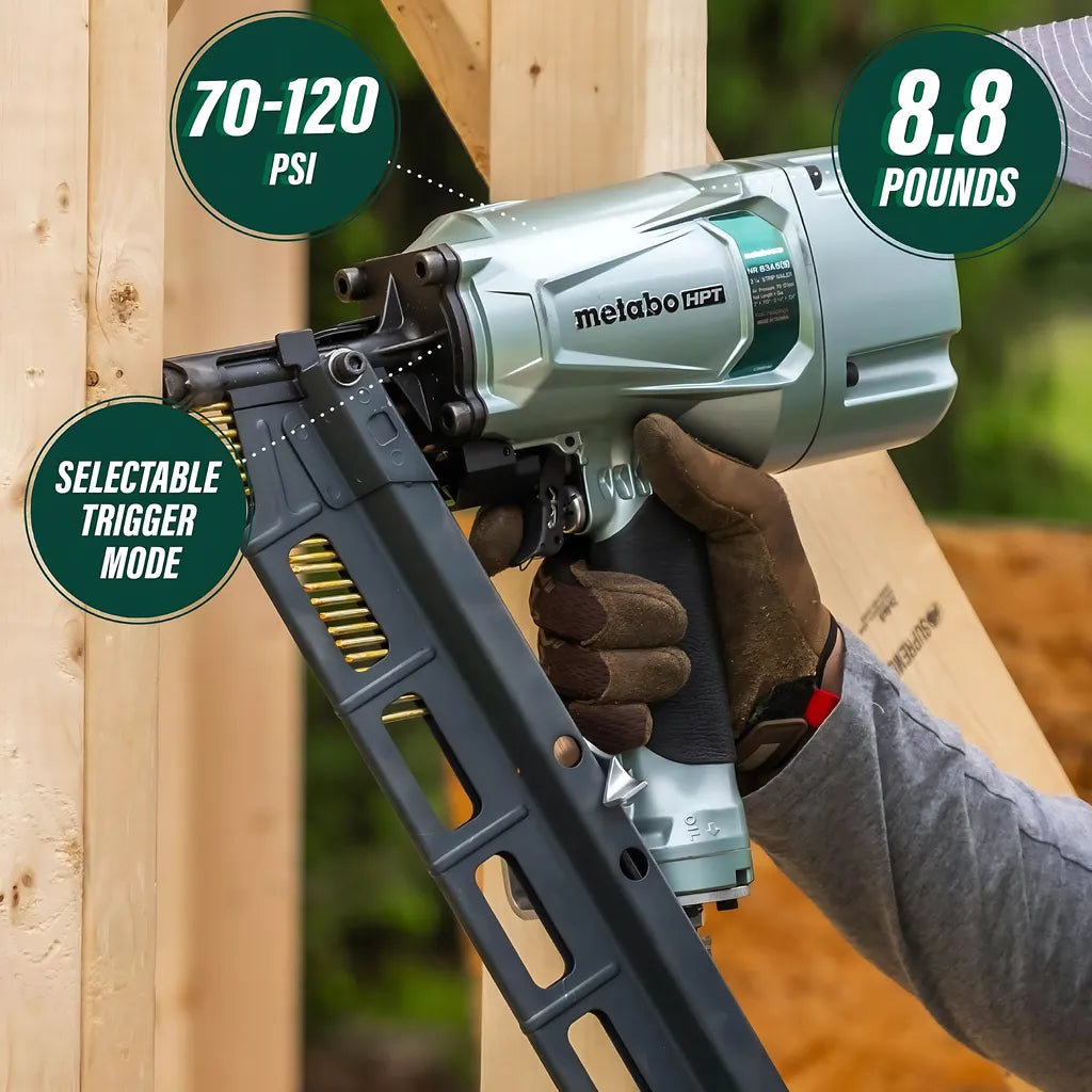 3-1/4 In. Round Head Framing Nailer-NR83A5-S-M-630