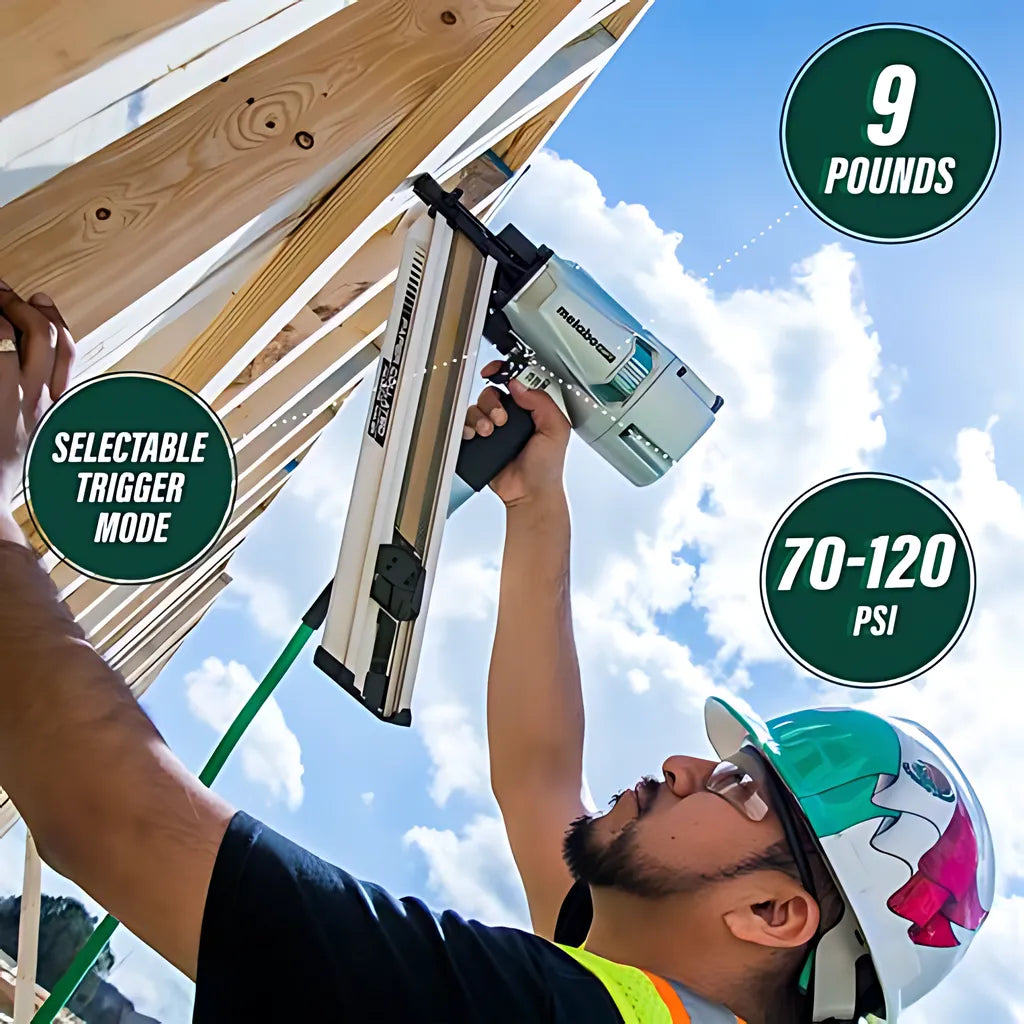 Metabo Hpt 3-1/4" Clipped Head Paper Collated Framing Nailer-NR83AA5M-1145