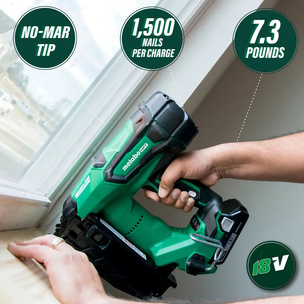 Metabo Hpt 18V Brushless Li-Ion 16 Gauge Straight Finish Nailer-NT1865DMSM-501